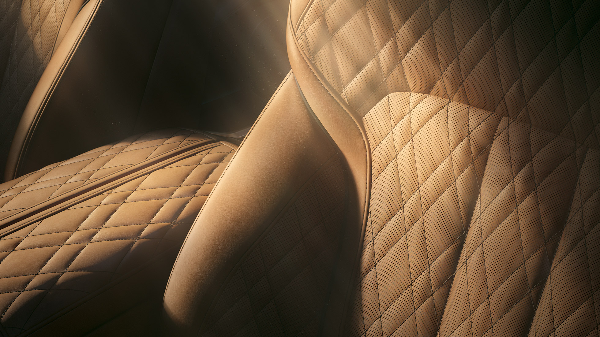 BMW 7 Serie Sedan lederen stoelbekleding BMW 7 Serie Sedan: close-up van de hoogwaardige met leer beklede stoelen