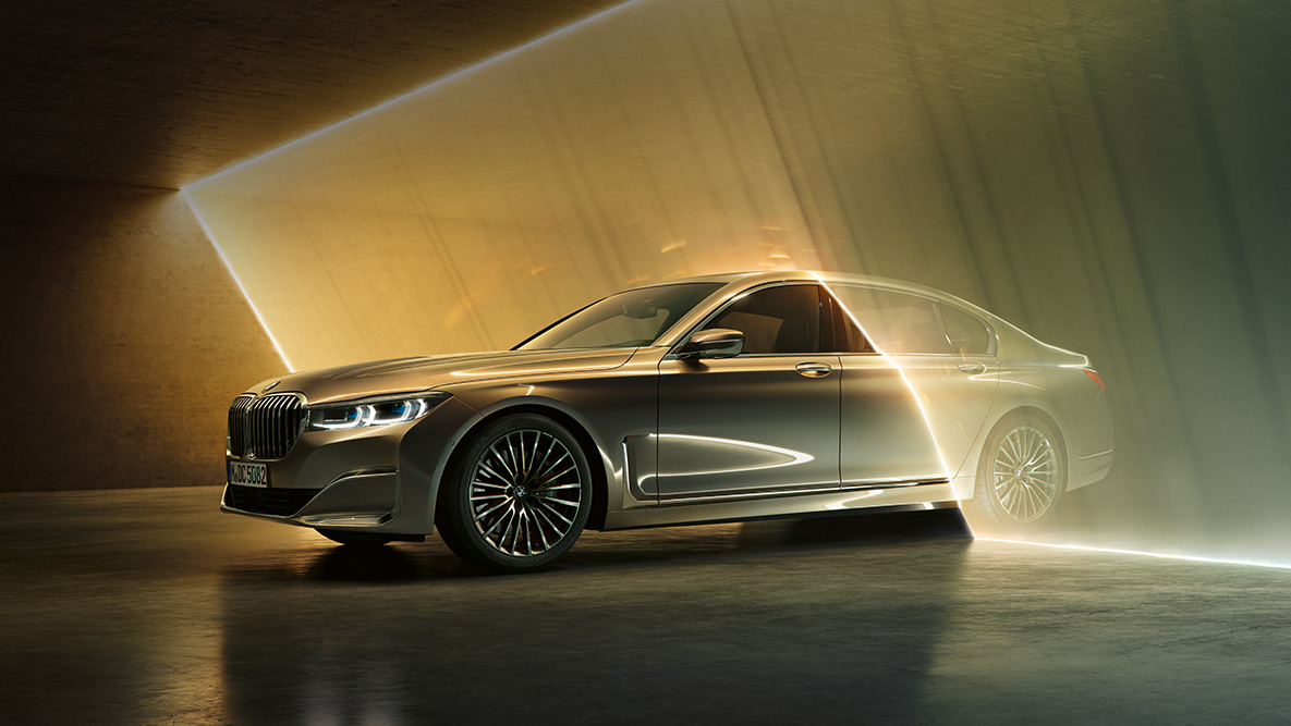 BMW 7 Serie Sedan lichten aan de achterzijde BMW 7 Serie Sedan: lichten aan de achterzijde, close-up