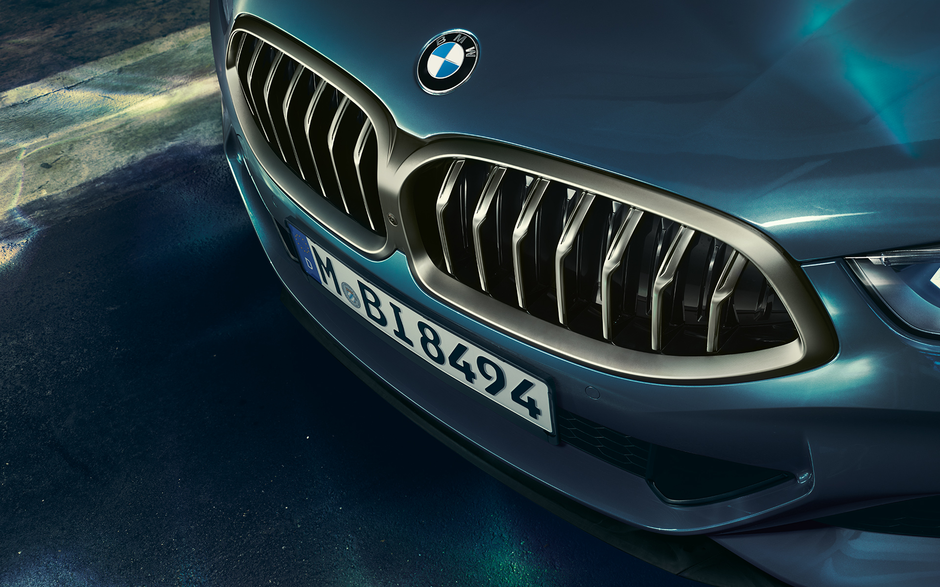 BMW 8 Serie Coupé, voorzijde Close-up van de voorzijde van de BMW 8 Serie Coupé.