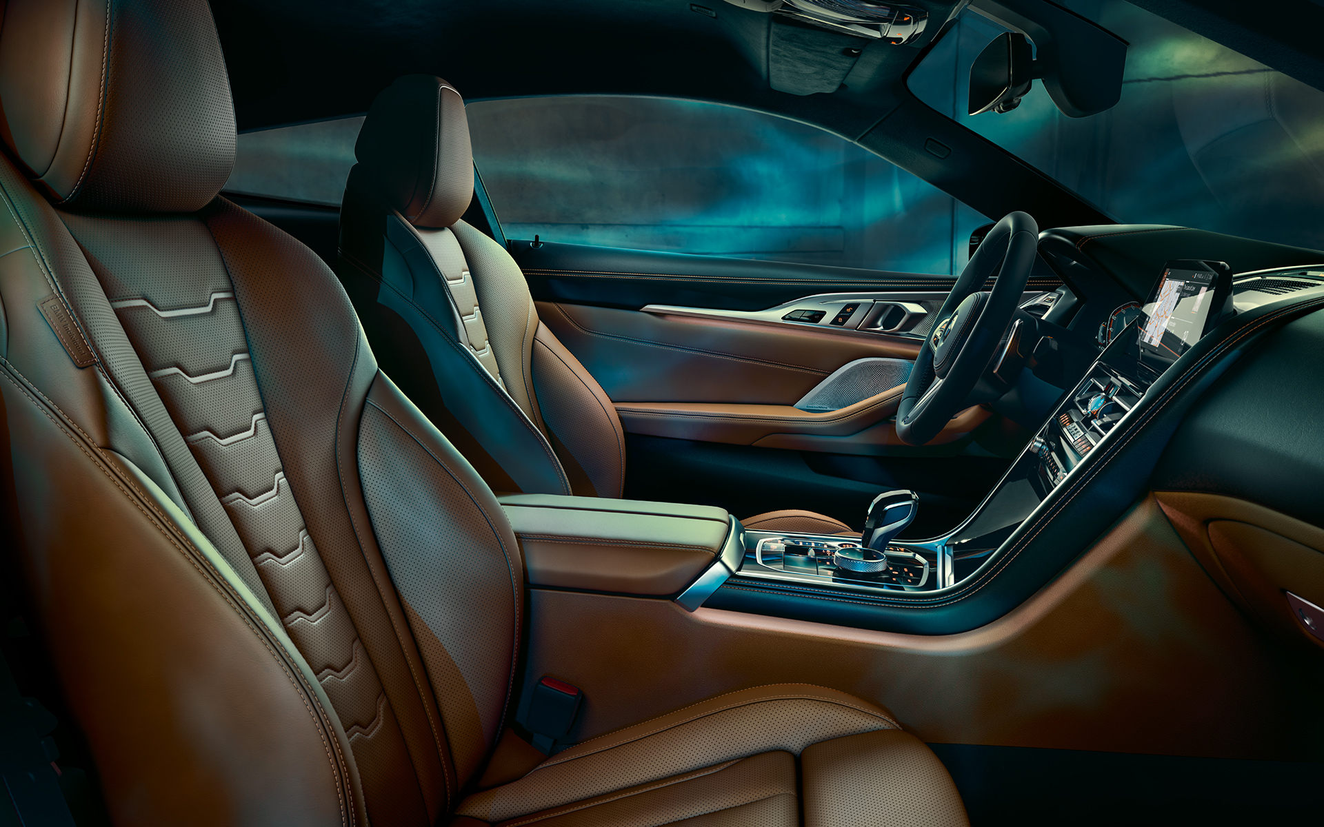 BMW 8 Serie Coupé, interieur Interieur van de BMW 8 Serie Coupé met focus op de cockpit.