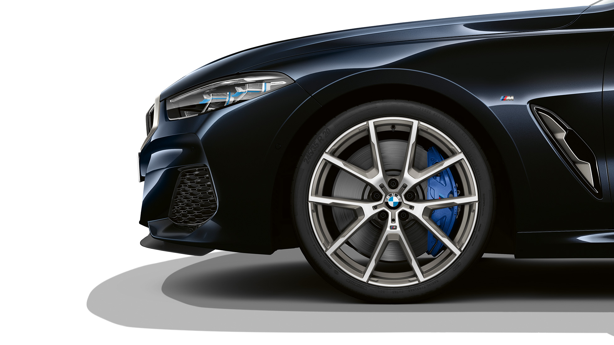 19 inch lichtmetalen M wielen in dubbelspaak styling 727 M Bicolor BMW 8 Serie Coupé, Carbonschwarz metallic, 19 inch lichtmetalen M wielen in dubbelspaak styling 727 M Bicolor