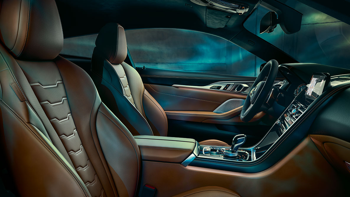 Het interieur van de BMW 8 Serie Coupé Het interieur van de BMW 8 Serie Coupé met BMW Individual uitrusting