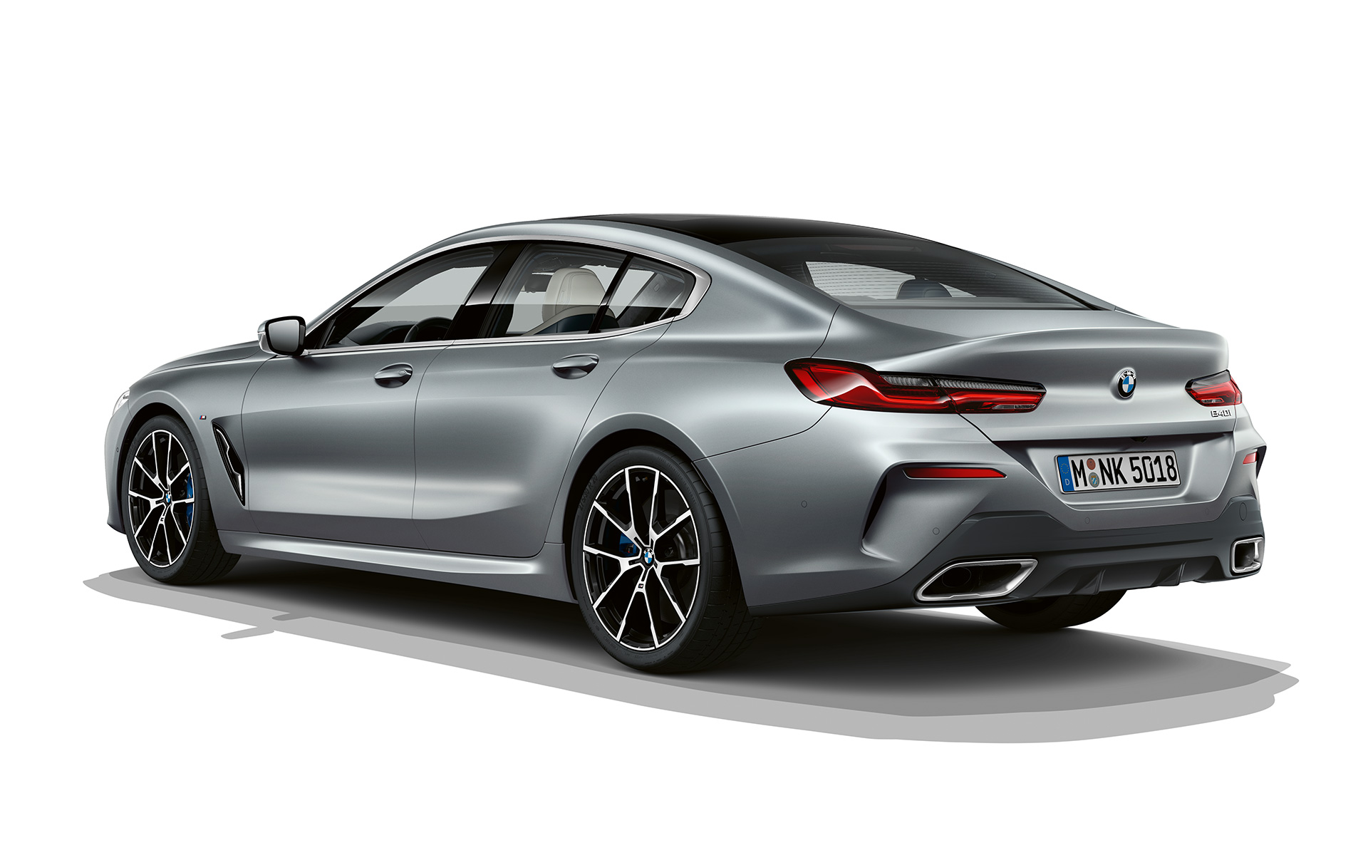 Frozen Temptation driekwart achteraanzicht BMW 8 Serie Gran Coupé, Frozen Temptation driekwart achteraanzicht