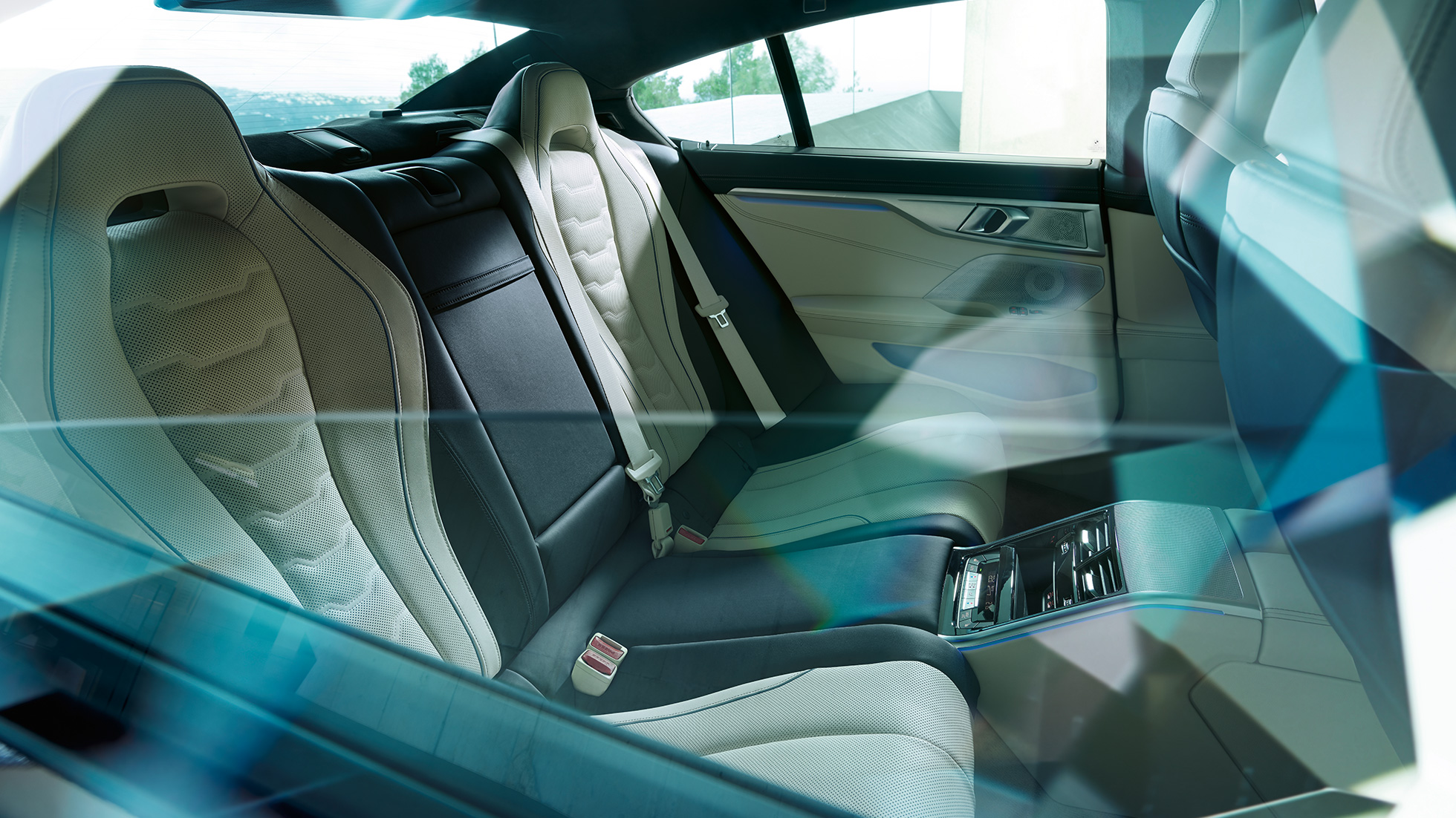 Interieurdesign achterin BMW 8 Serie Gran Coupé, interieurdesign achterin