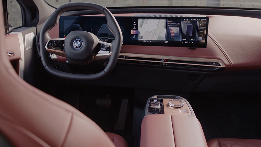 BMW iX i20 elektrische SUV interieur highlights video BMW iX i20 elektrische SUV interieur highlights video