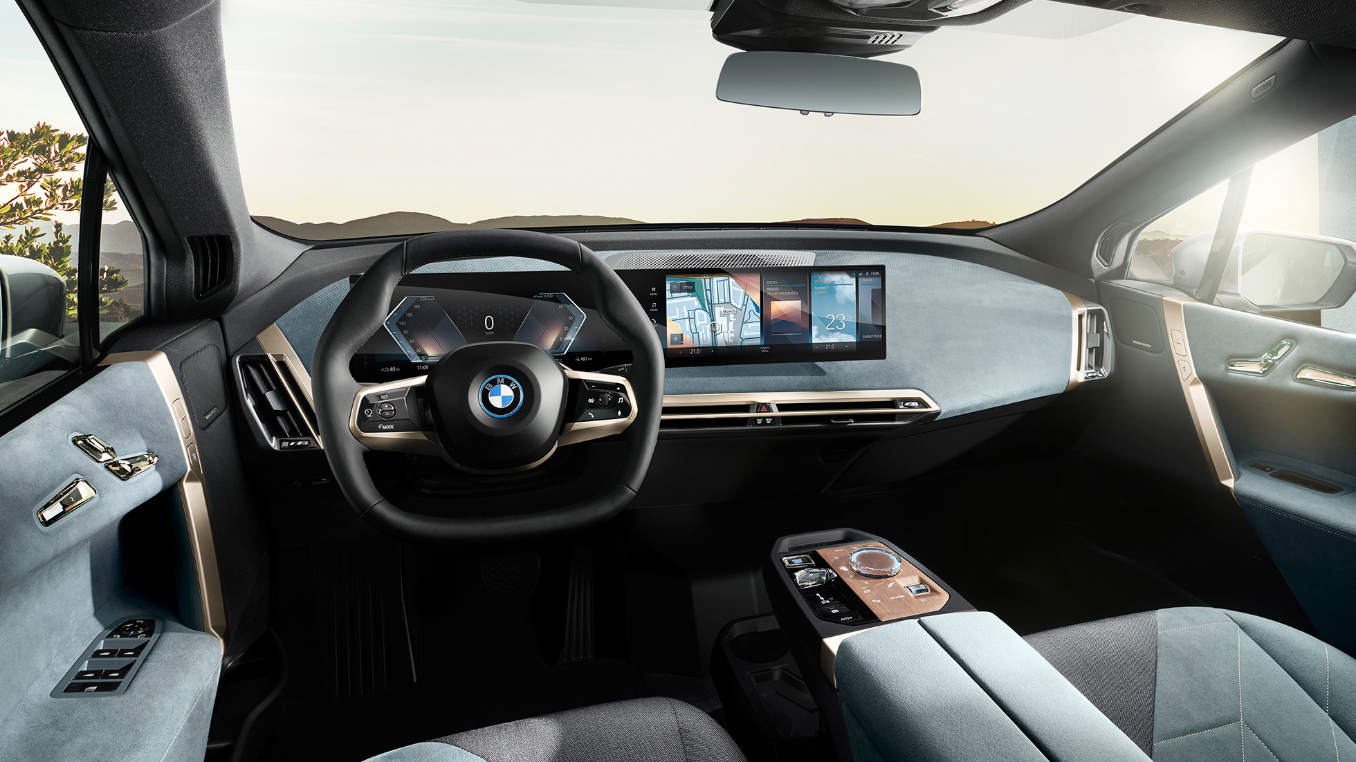 BMW iX cockpit interieur BMW iX i20 cockpit interieur