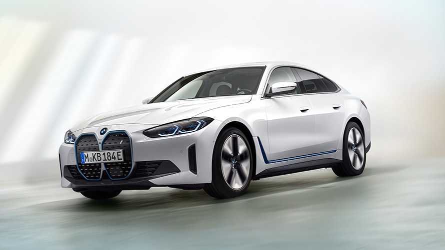 BMW i4 2021 G26 beeld 2 BMW i4 2021 G26 100% elektrische Gran Coupé elektrische auto beeld 2