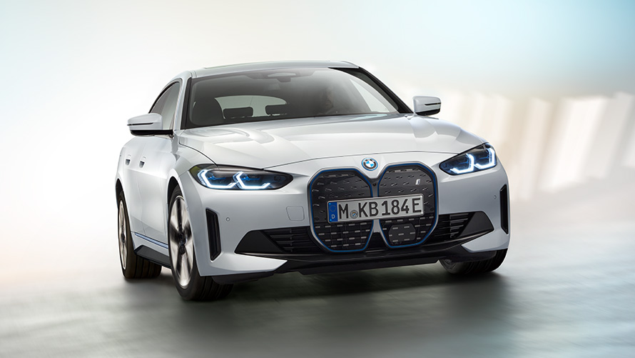 BMW i4 2021 G26 beeld 4 BMW i4 2021 G26 100% elektrische Gran Coupé elektrische auto beeld 4