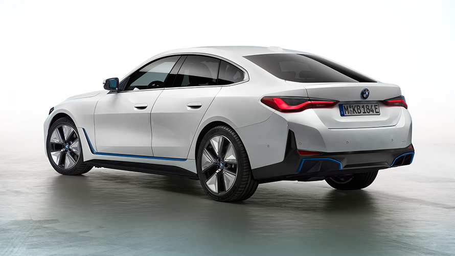 BMW i4 2021 G26 beeld 5 BMW i4 2021 G26 100% elektrische Gran Coupé elektrische auto beeld 5