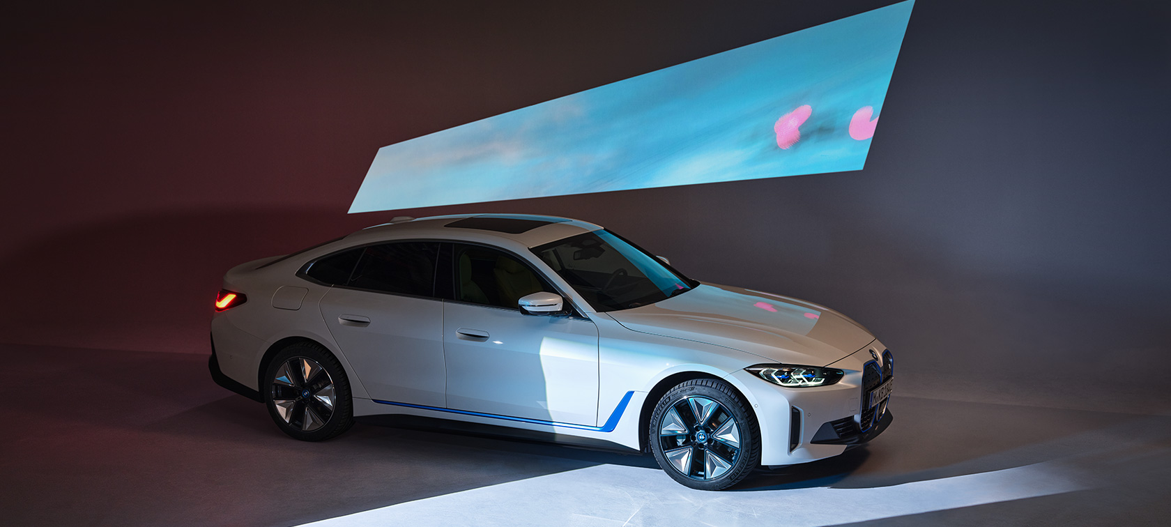BMW i4 2021 G26 beeld 1 BMW i4 2021 G26 100% elektrische Gran Coupé elektrische auto beeld 1