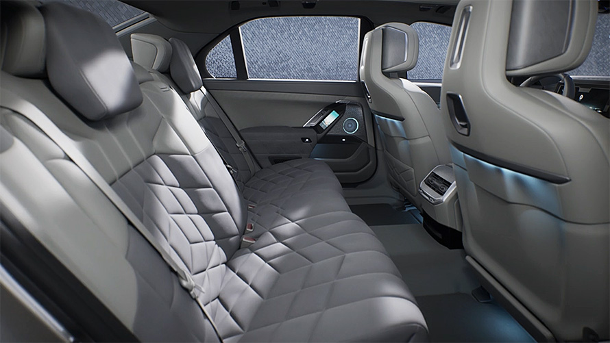 BMW i7 Sedan G70 Private Lounge video BMW i7 Sedan G70 Private Lounge achterin video