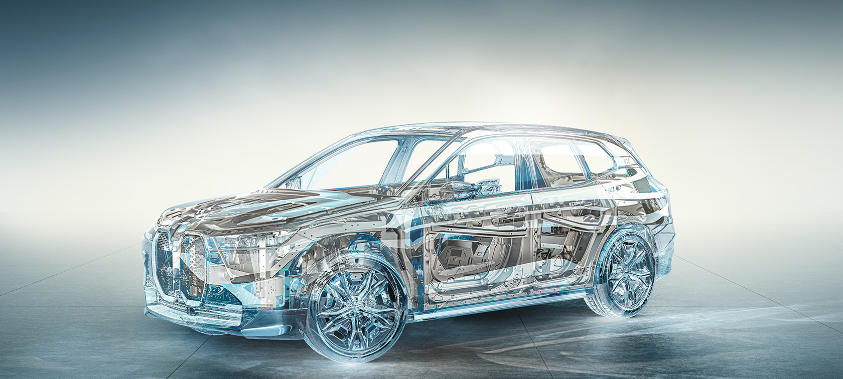 BMW iX M60 i20 elektrische SUV elektrische auto technisch zich op interieur BMW iX M60 i20 elektrische SUV elektrische auto technisch zich op interieur stilstaand