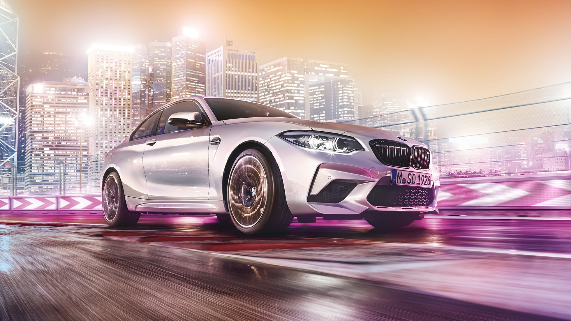 Design voorzijde BMW M2 Competition F87 Design voorzijde BMW M2 Competition F87 2018 Hockenheim Silver metallic driekwart vooraanzicht