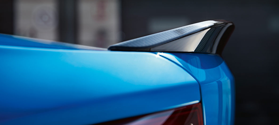 Achterspoiler BMW M2 CS Achterspoiler BMW M2 CS F87 Misano Blau metallic details