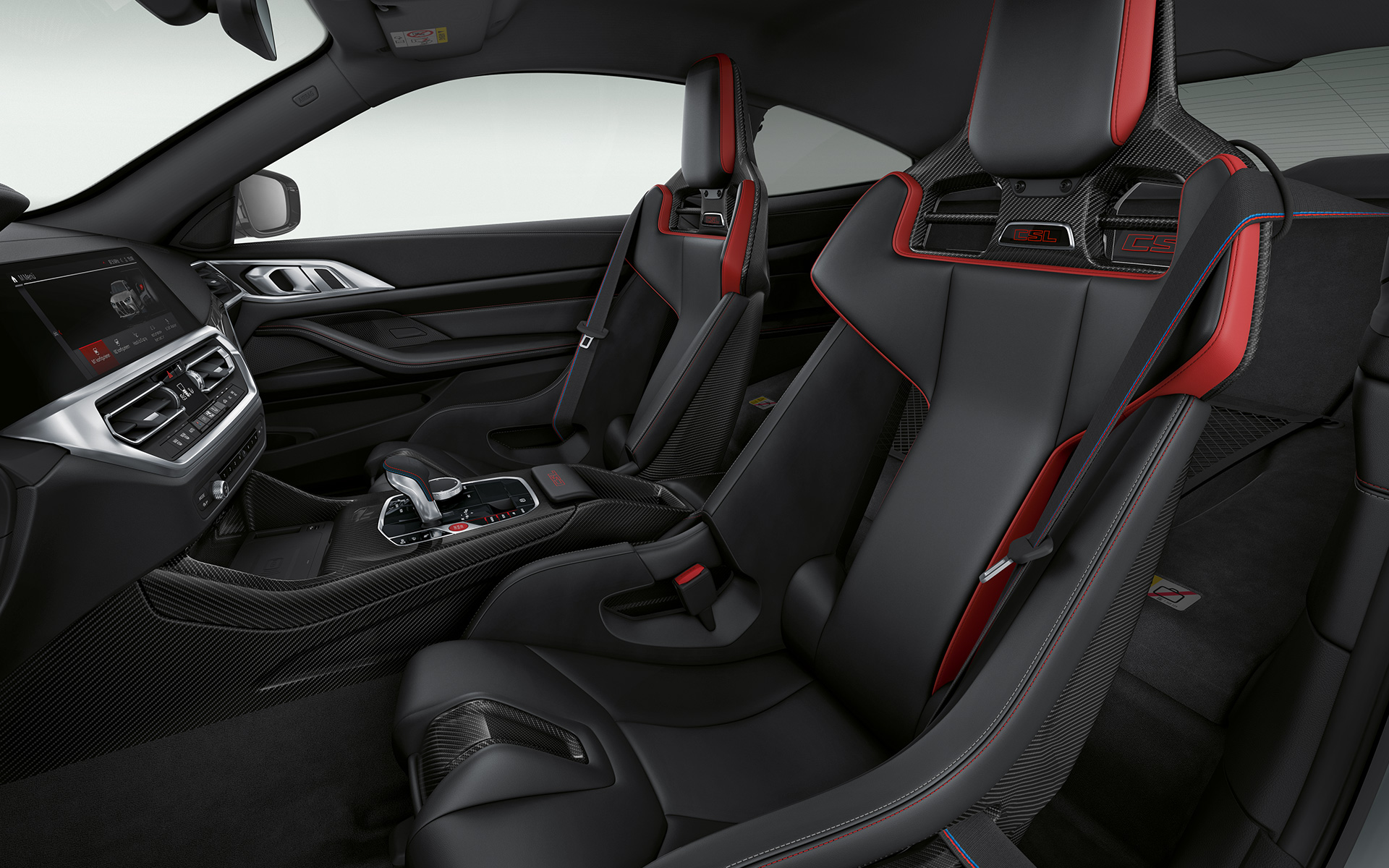 M Carbon complete kuipstoel BMW M4 CSL G82 BMW M4 CSL G82 interieur met M Carbon complete kuipstoel