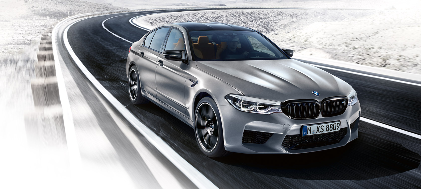 Design-highlights BMW M5 Competition rijopname driekwart voorzijde