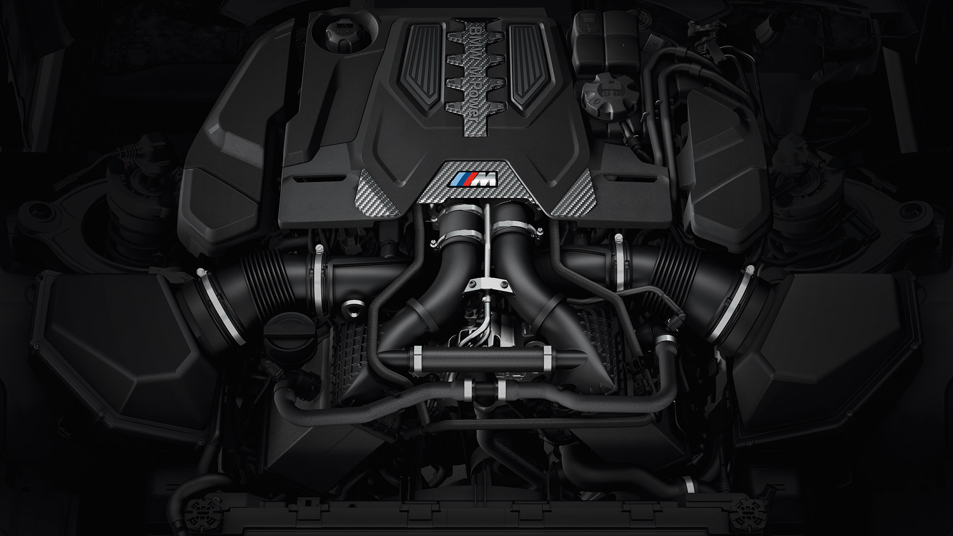M TwinPower Turbo 8-cilinder benzinemotor BMW M5 Competition motor met M afdekking