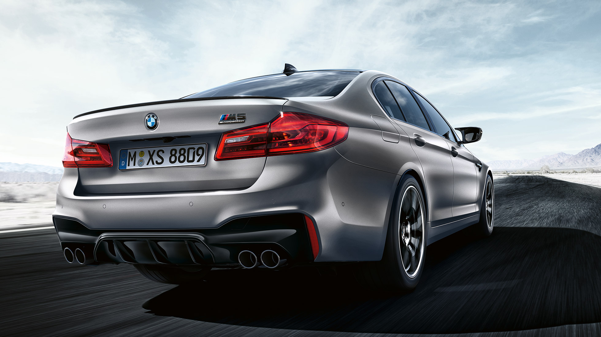 LED achterlichten BMW M5 Competition driekwart achteraanzicht