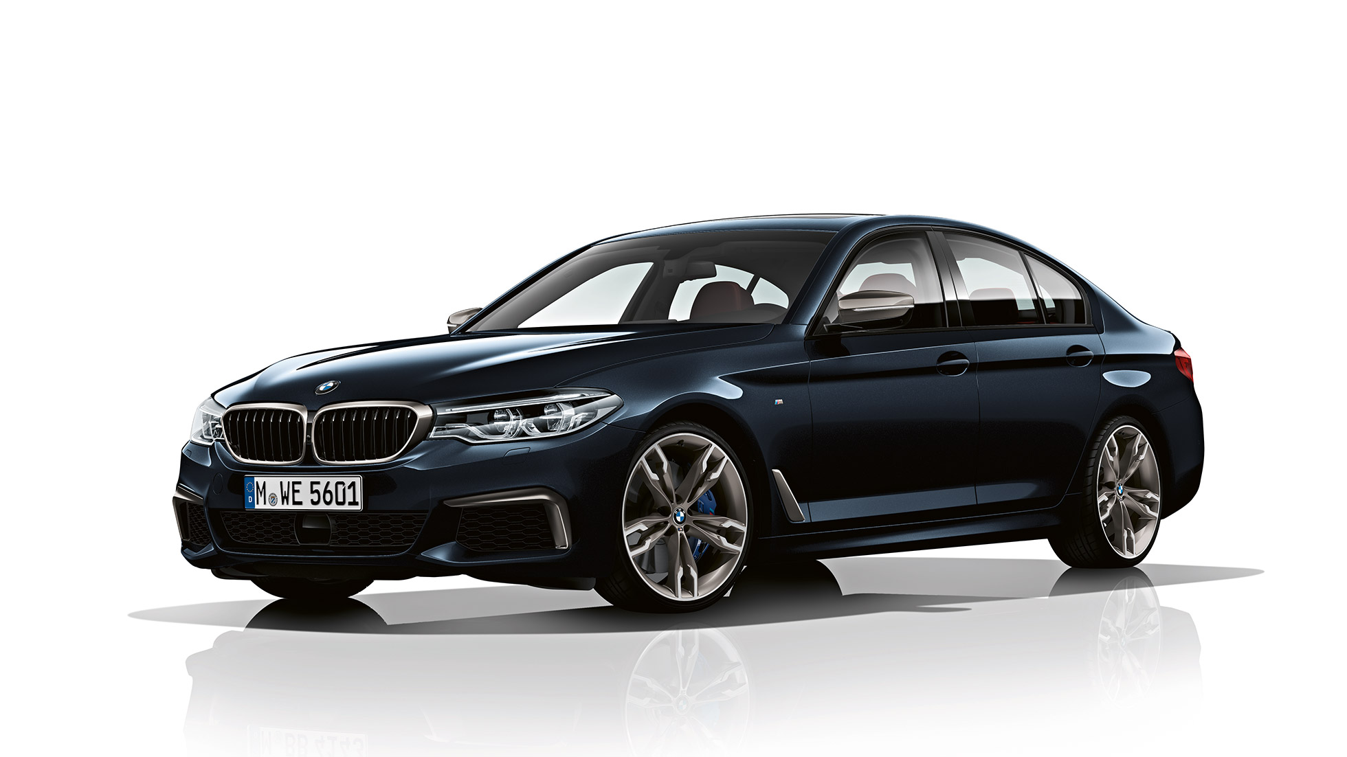 Voorzijde design BMW M550i en BMW M550d design driekwart vooraanzicht