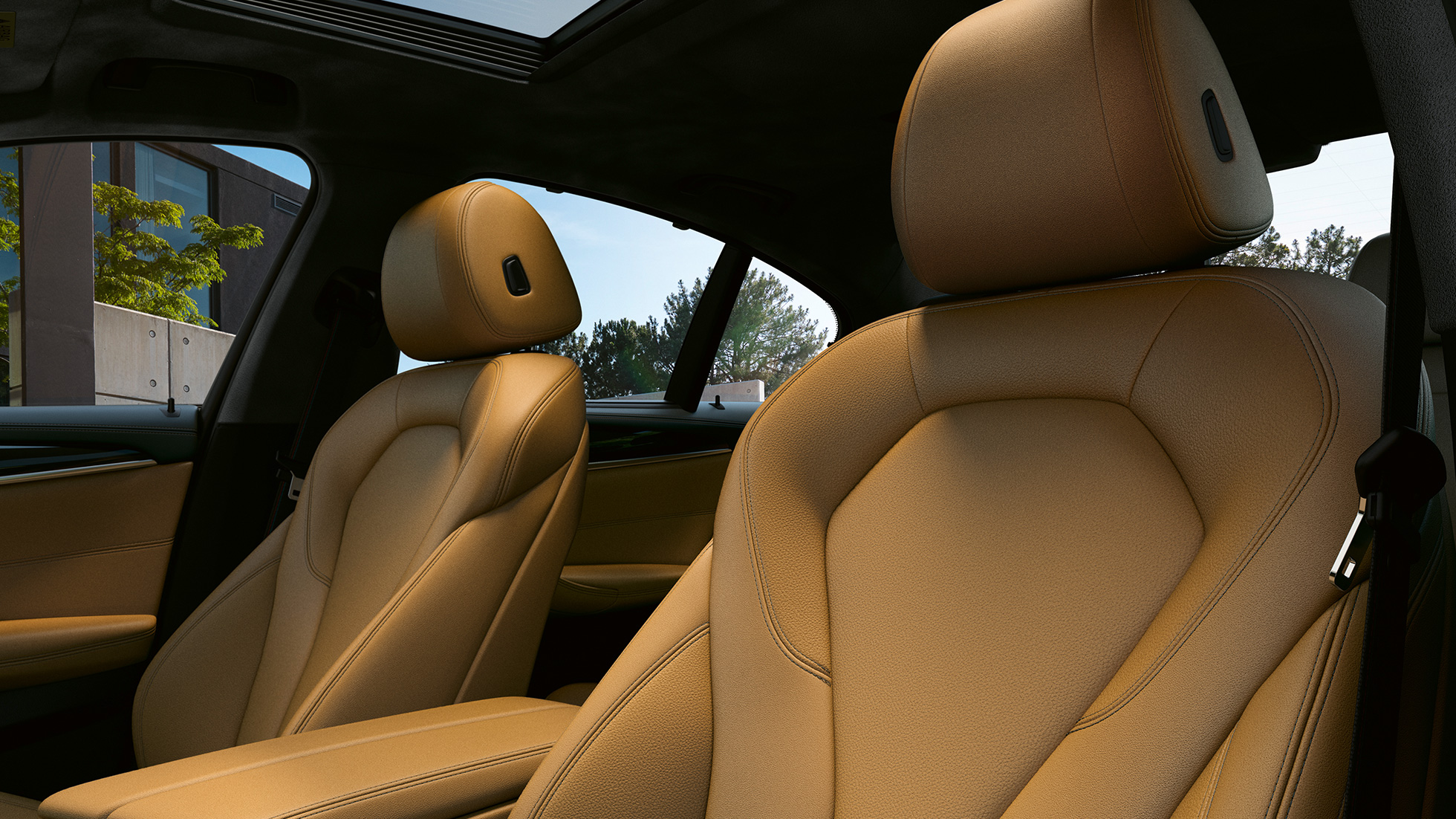 Multifunctionele M stoelen BMW M550i xDrive Sedan G30 LCI interieur Multifunctionele M stoelen BMW M550i xDrive Sedan G30 LCI interieur