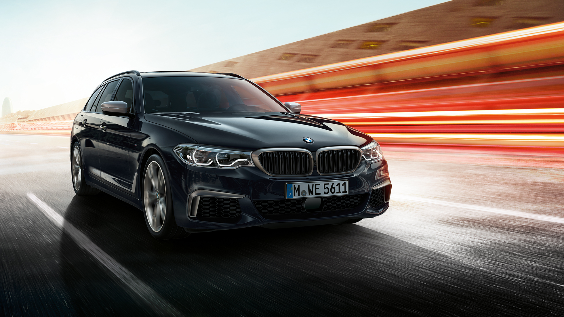 BMW nierengrille BMW M550d xDrive Touring G31 Azuritschwarz metallic close-up voorzijde BMW nierengrille BMW M550d xDrive Touring G31 Azuritschwarz metallic close-up voorzijde