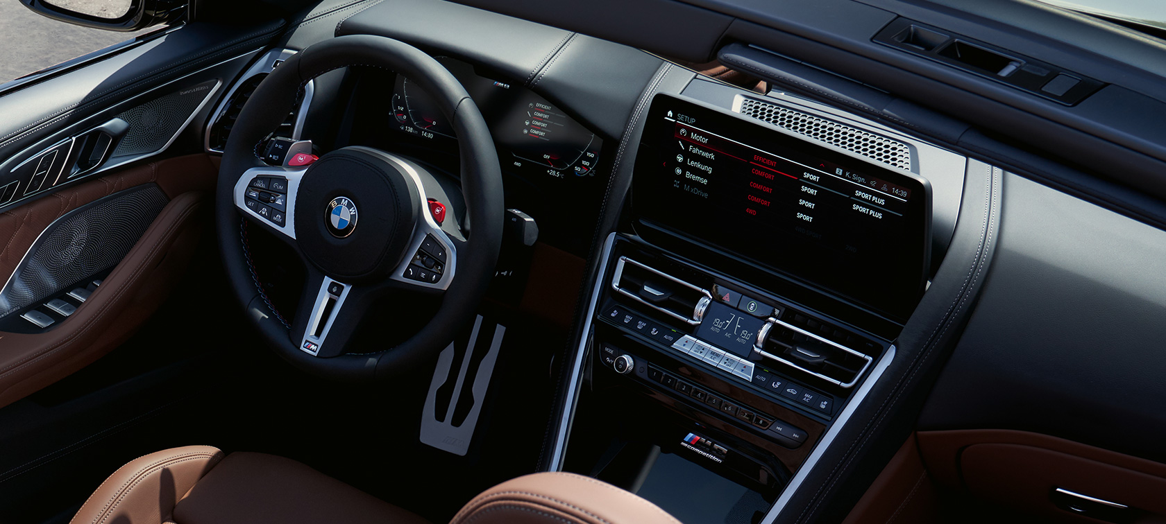 BMW M8 Competition Cabrio F91 LCI facelift cockpit Touch Control Display BMW M8 Competition Cabrio F91 LCI facelift cockpit Touch Control Display