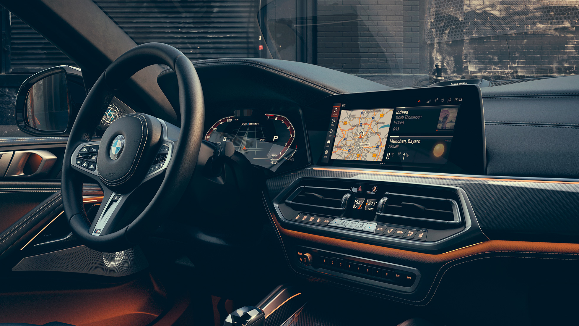 BMW X6 M50i cockpit BMW X6 M50i cockpit op bestuurder gericht