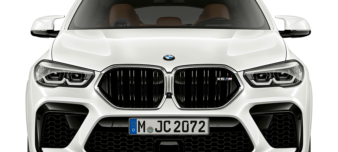 BMW X6 M F96 vooraanzicht BMW X6 M Competition SUV vooraanzicht M specifieke nierengrille