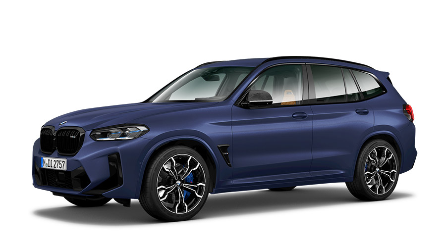 BMW X modellen BMW X3 M model G01 MP driekwart zijaanzicht BMW X modellen BMW X3 M model G01 MP driekwart zijaanzicht