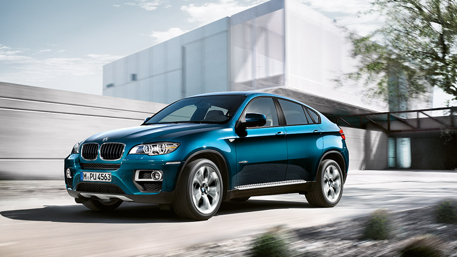 BMW X6 E71 eerste generatie driekwart zijaanzicht stilstaand BMW X modellen BMW X6 E71 eerste generatie driekwart zijaanzicht stilstaand