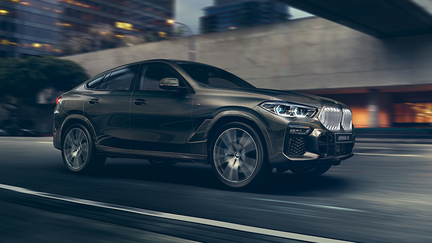 BMW X6 G06 derde generatie driekwart zijaanzicht stilstaand BMW X modellen BMW X6 G06 derde generatie driekwart zijaanzicht stilstaand