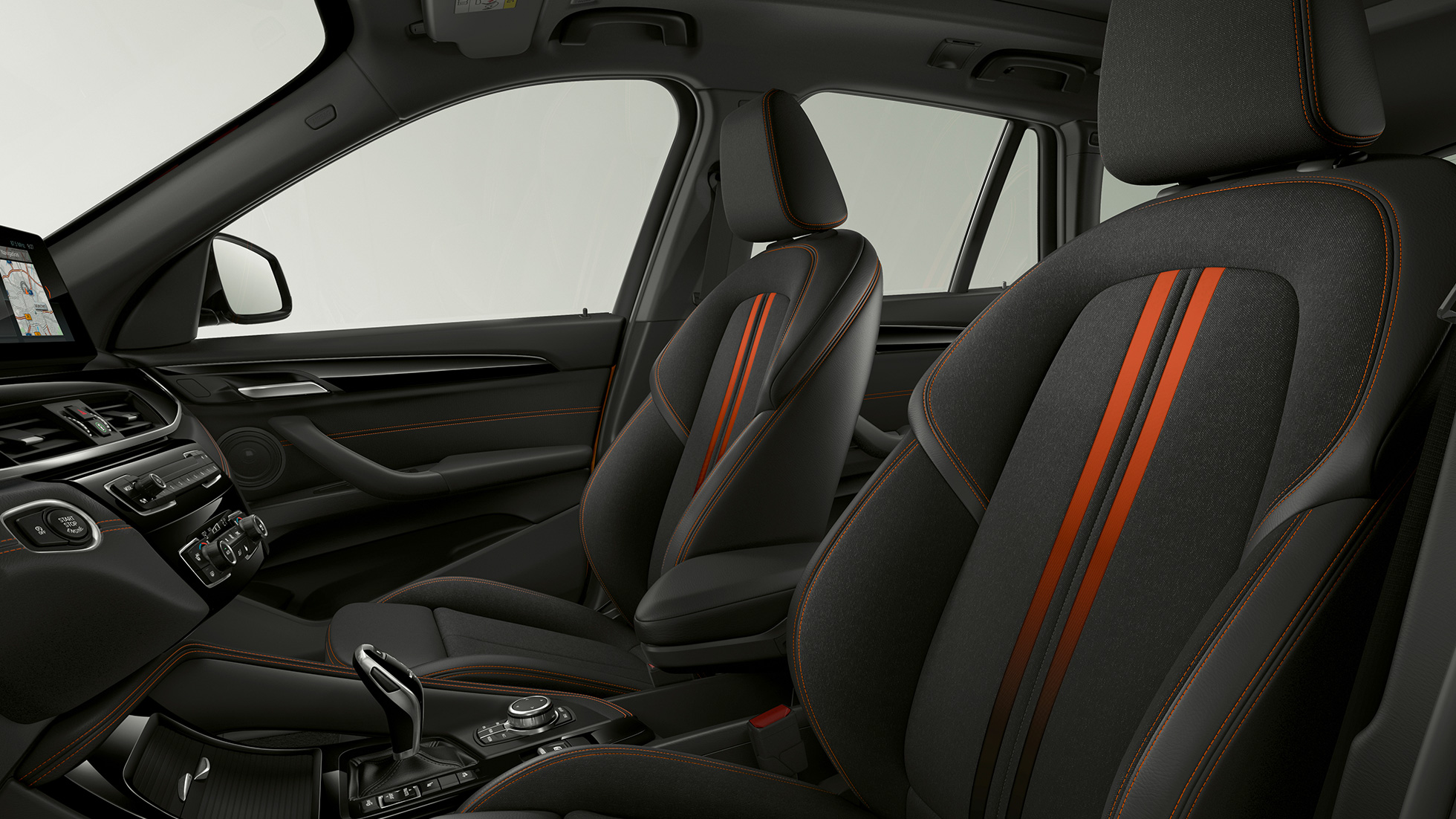 BMW X1, Model Sport Line, bekleding BMW X1, Model Sport Line, interieur met bekleding