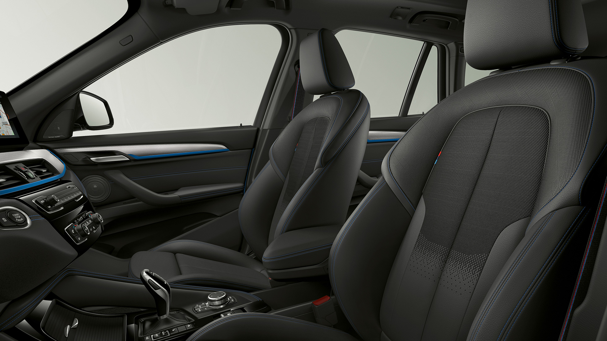 BMW X1, Model M Sport, bekleding BMW X1, Model M Sport, interieur met focus op bekleding