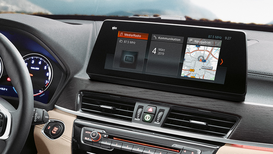BMW X1 interieur, 10,25 inch Control Display. BMW X1 interieur, 10,25 inch Control Display met touchscreen.