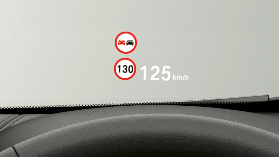 BMW X1, Head-Up Display. BMW X1 interieur, BMW Head-Up Display.