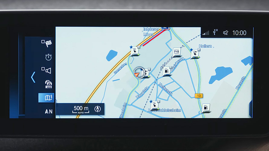 BMW Plug-in Hybride navigatiesysteem BMW Plug-in Hybride navigatiesysteem close-up