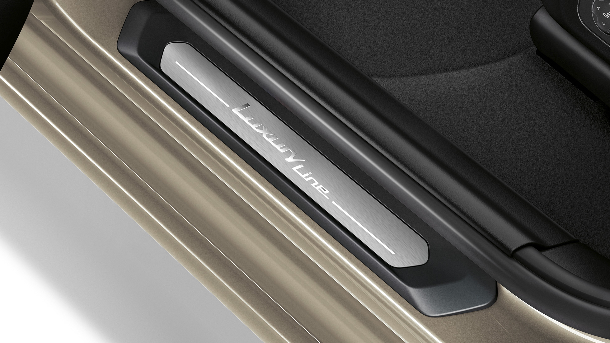 BMW X3 M40i, Model Luxury Line, dorpellijsten BMW X3 M40i, Model Luxury Line, dorpellijsten