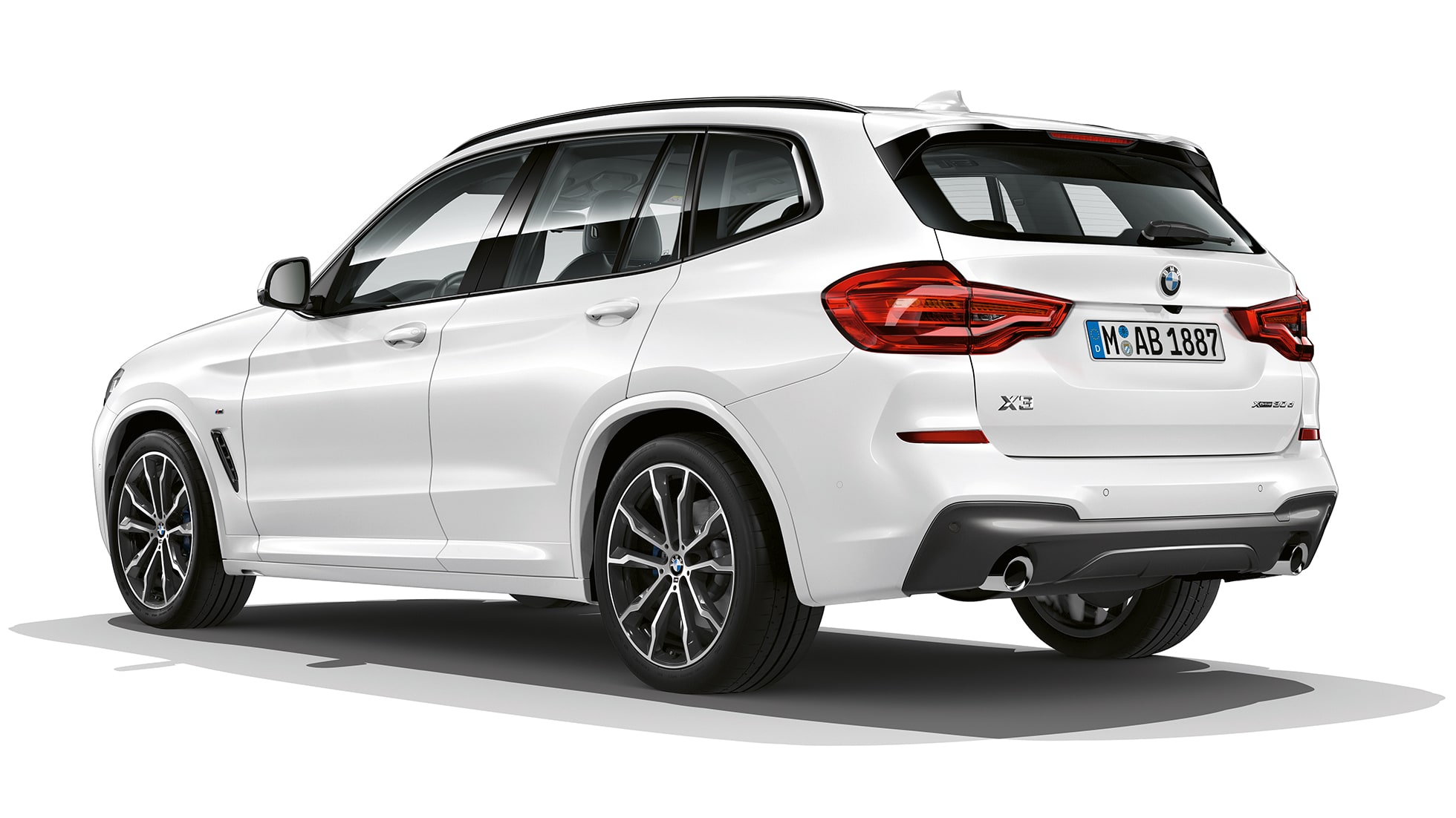 BMW X3 M40i, Model M Sport, driekwart achteraanzicht BMW X3 M40i, Model M Sport, driekwart achteraanzicht