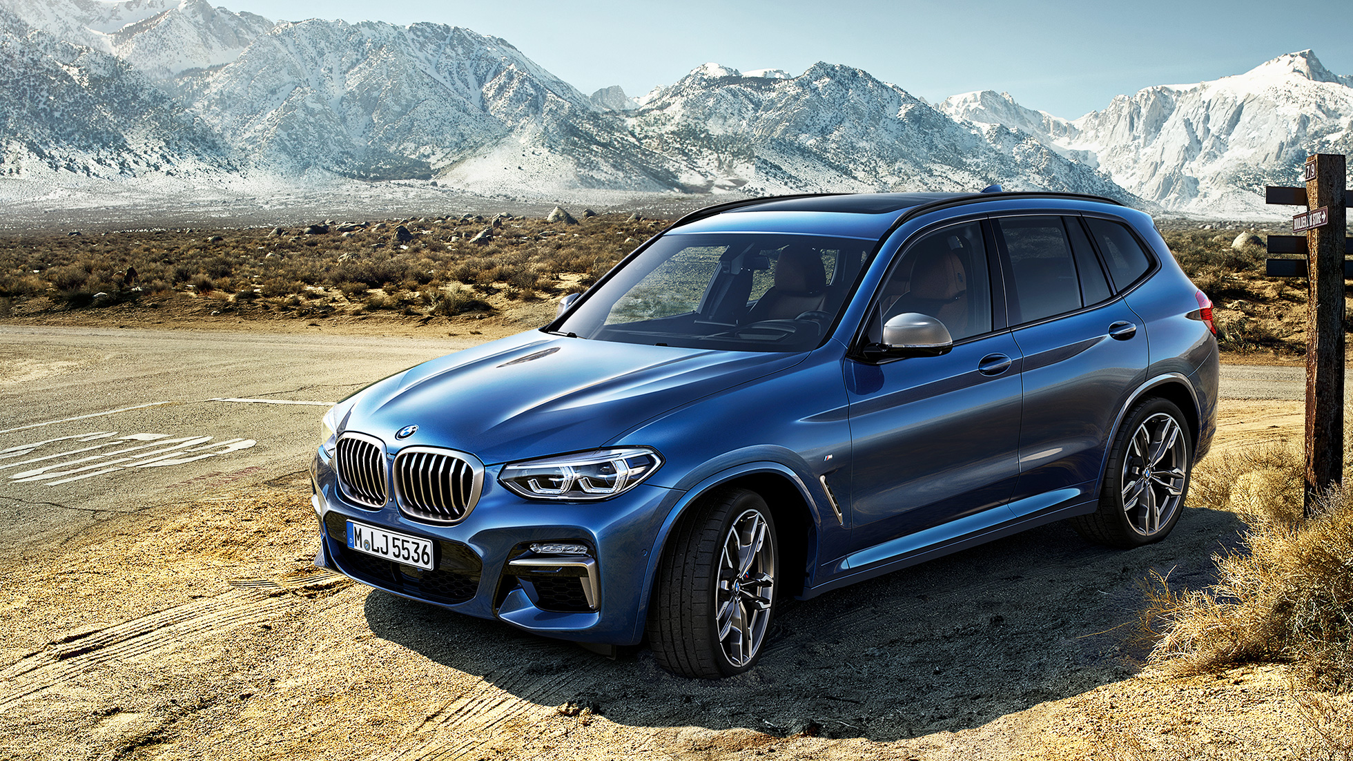 BMW X3 M40i, driekwart vooraanzicht BMW X3 M40i, driekwart vooraanzicht