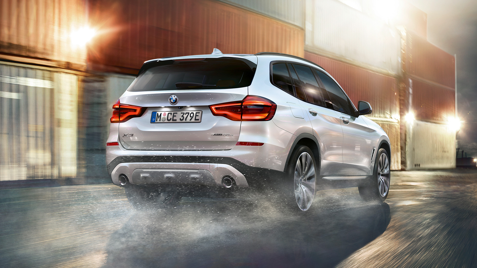 BMW X3 M40i, achteraanzicht met modelaanduiding BMW X3 M40i, achteraanzicht met modelaanduiding