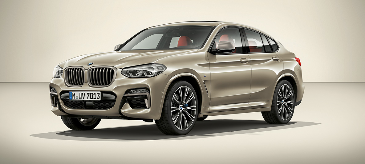 BMW Individual Sunstone metallic BMW X4 BMW Individual Collection BMW X4 G02 2018 Sunstone metallic driekwart zijaanzicht