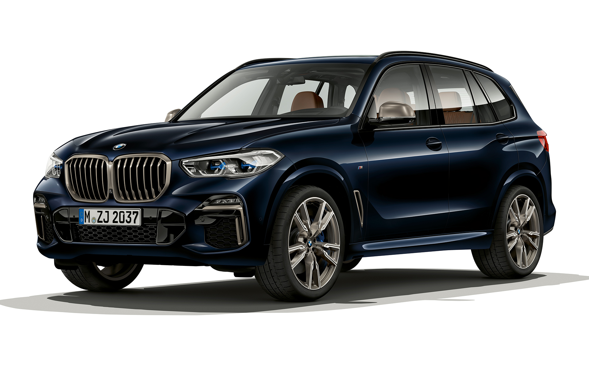 BMW X5 M50d voorzijde Voorzijde van de BMW X5 M50d van dichtbij