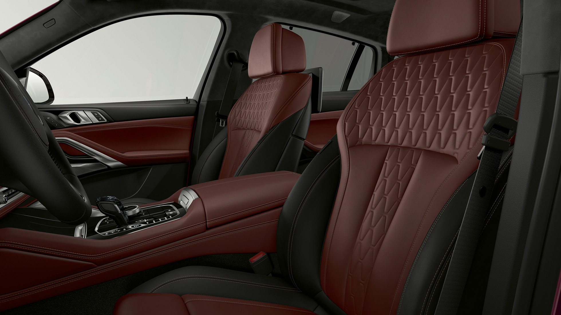 BMW X6 met BMW Individual, bekleding BMW X6 interieur met BMW Individual met focus op bekleding