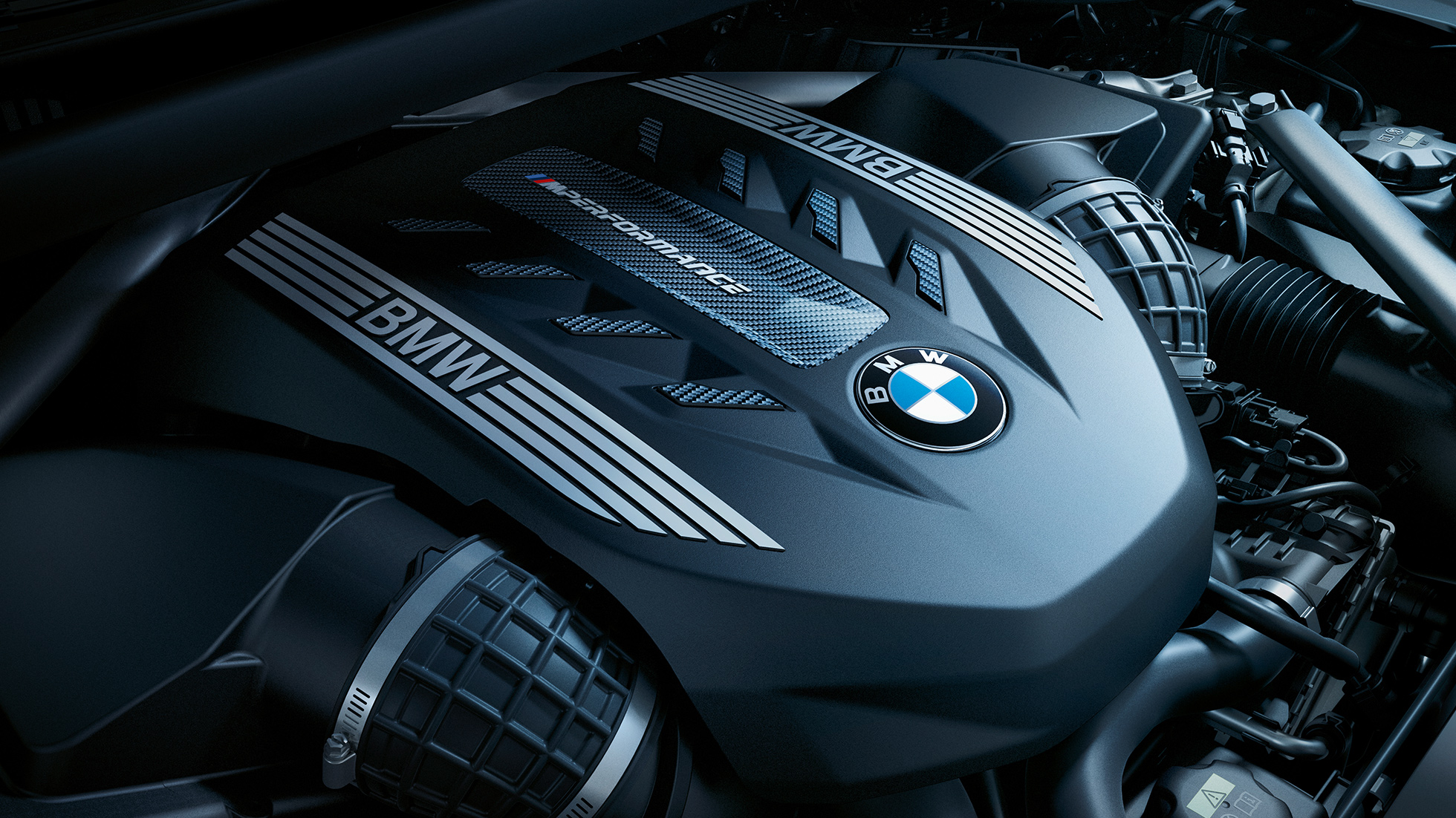 BMW X6 motor Close-up van krachtbron BMW X6
