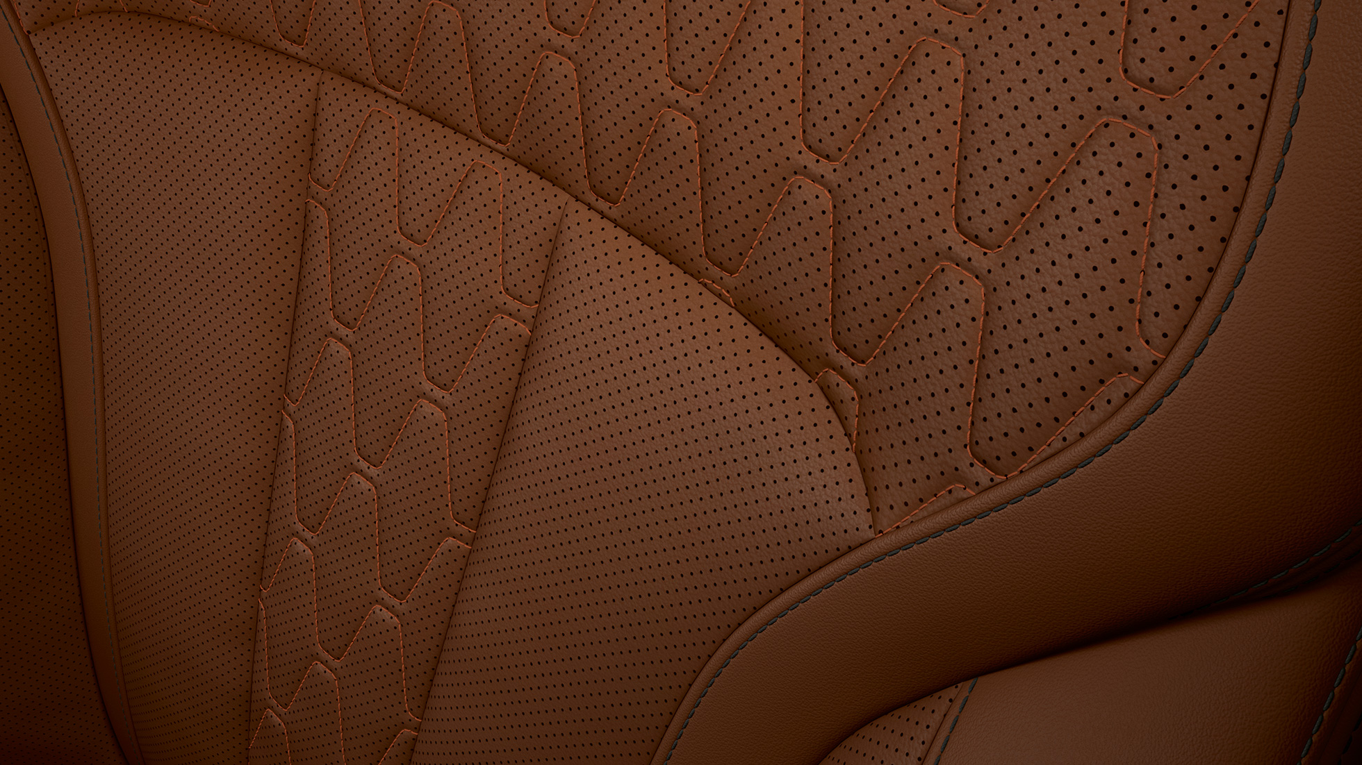 BMW X7, BMW X7 M50d bekleding Close-up van de bekleding van de BMW X7 als BMW X7 M50d