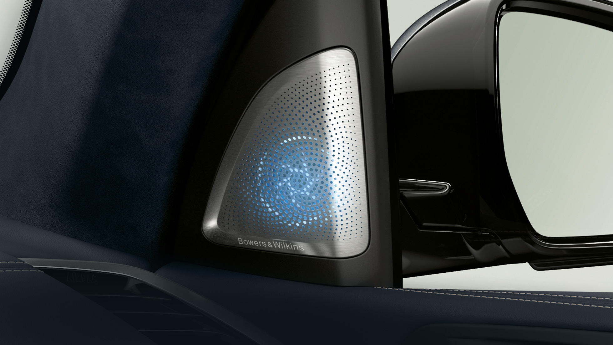 Bowers & Wilkins Diamond Surround Sound System Bowers & Wilkins: close-up van een Diamond Surround luidspreker