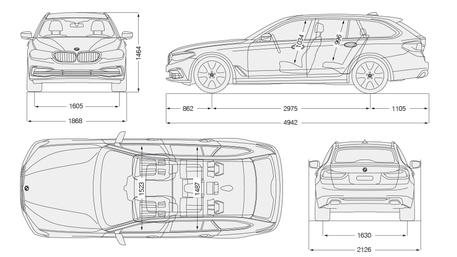 BMW 5 Serie Touring technische gegevens BMW 5 Serie Touring technische gegevens