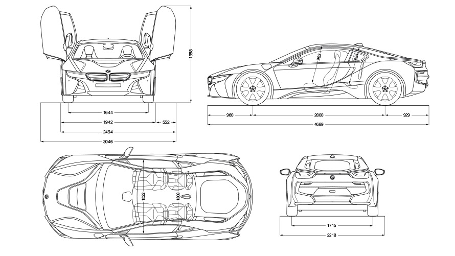 BMW i8 Coupé technische gegevens BMW i8 Coupé technische gegevens