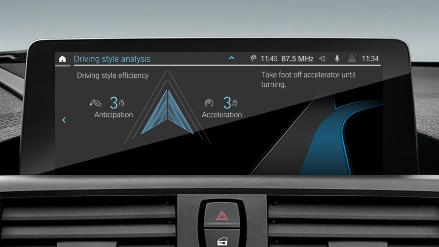 Anticipatie-assistent van de ECO PRO Modus BMW EfficientDynamics: anticipatie-assistent van de ECO PRO Modus