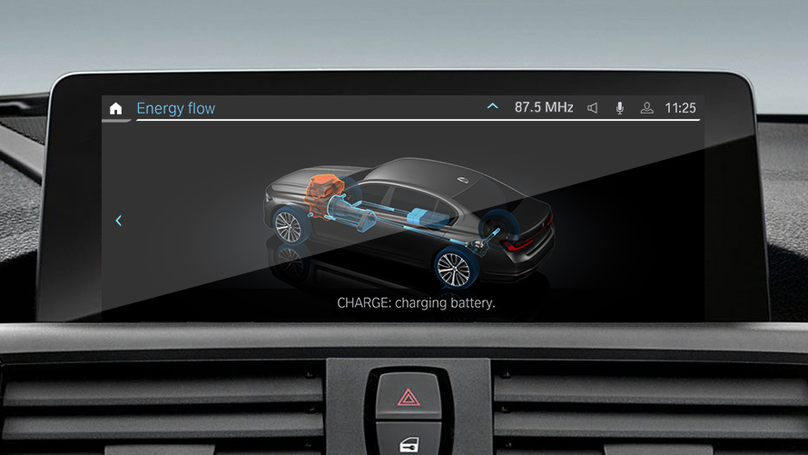 Weergave energiestromen BMW EfficientDynamics: weergave energiestromen